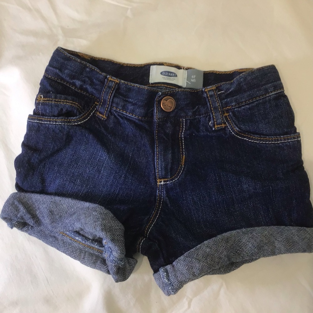 Girls Old Navy Denim Shorts Size 4T  Indigo Blue  Like New